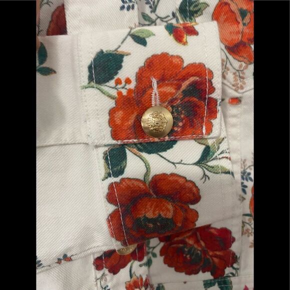 Denim Jacket with Floral Print - Picture 11 of 14